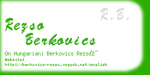 rezso berkovics business card